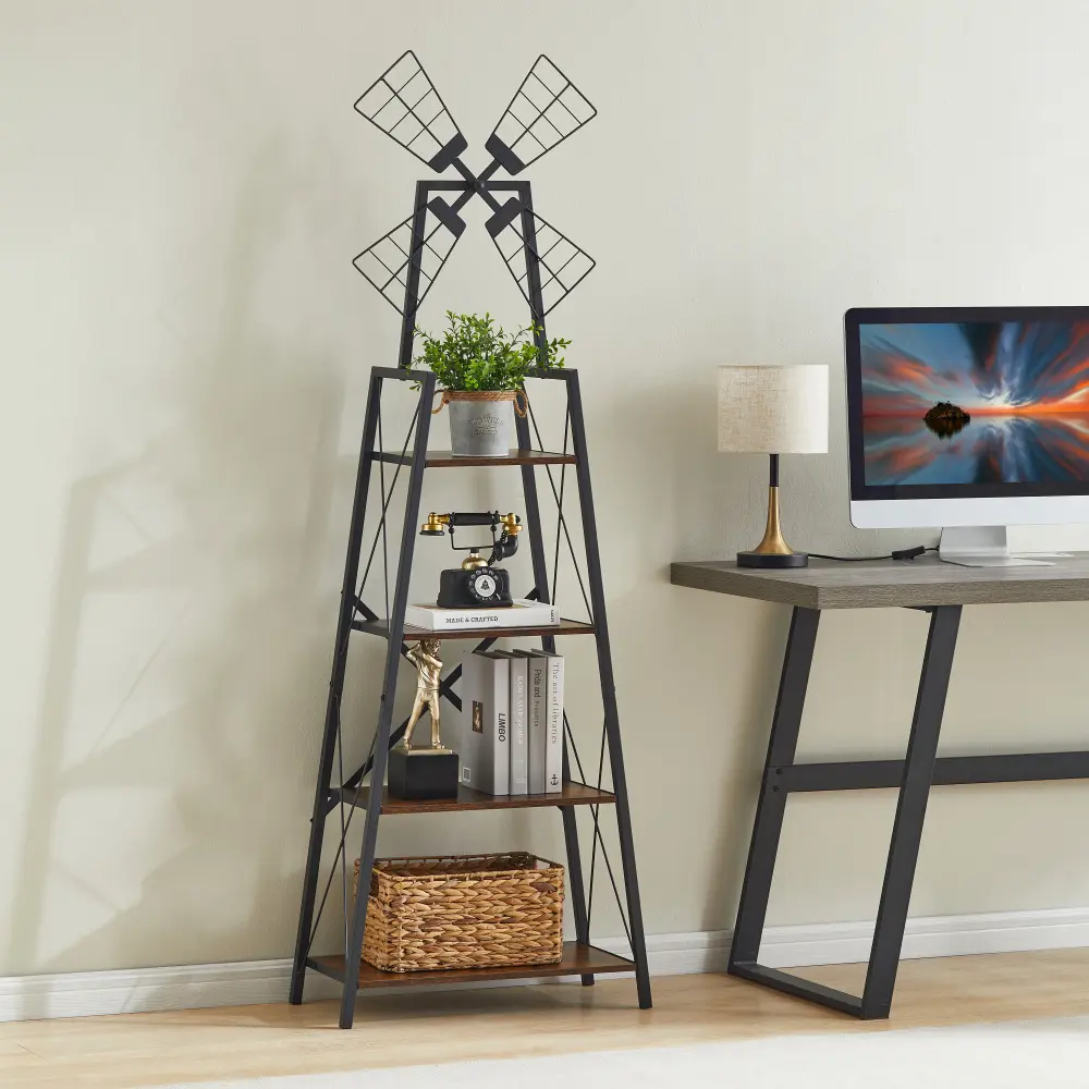 4-layer Narrow Bookshelf, Bookcase for Home Office, Living Room, Bedroom, Kitchen Book Shelf Furniture