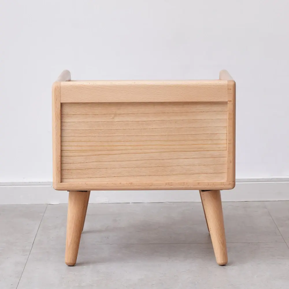 Pure Solid Wood Bedside Table, Modern Simple Bedside Table Nightstand  Bedroom Furniture