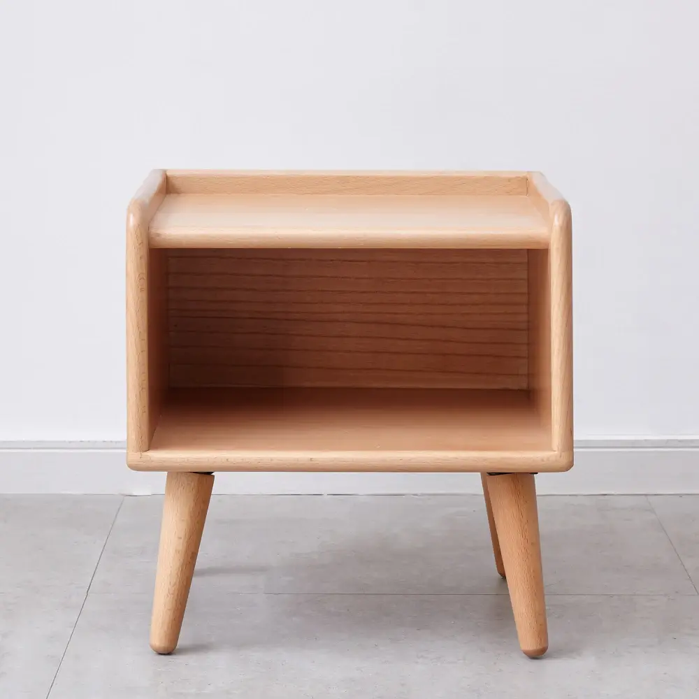 Pure Solid Wood Bedside Table, Modern Simple Bedside Table Nightstand  Bedroom Furniture