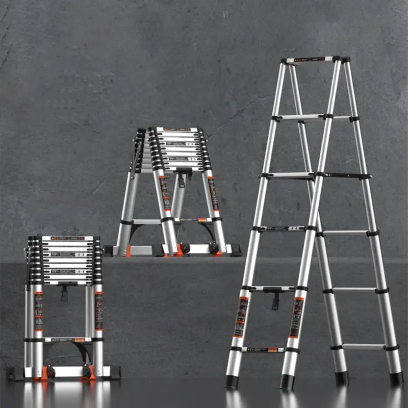 Modern Aluminum Alloy Step Ladders Home Furniture Straight Ladder Thicken Portable Multifunction Folding Ladders D