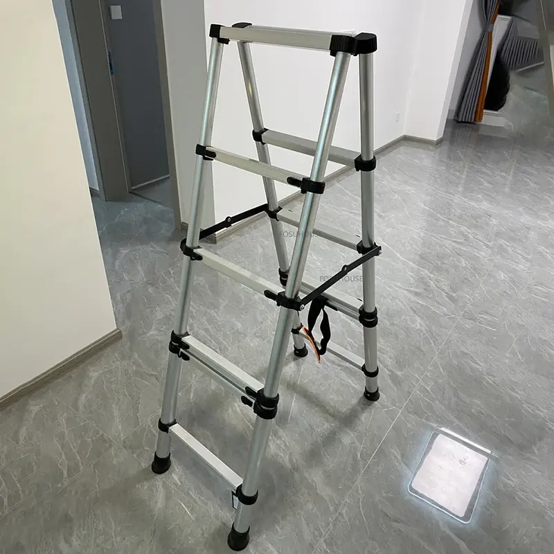 Modern Aluminum Alloy Step Ladders Home Furniture Straight Ladder Thicken Portable Multifunction Folding Ladders D