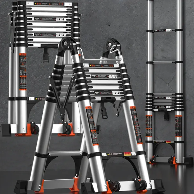 Modern Aluminum Alloy Step Ladders Home Furniture Straight Ladder Thicken Portable Multifunction Folding Ladders D