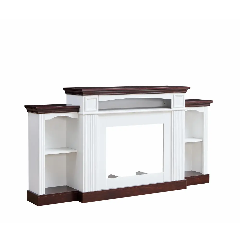 Farmhouse Style Fireplace TV Stand for 70-inch TV Electric Fireplace TV Stand for Living Room or Bedroom Storage Tv Table