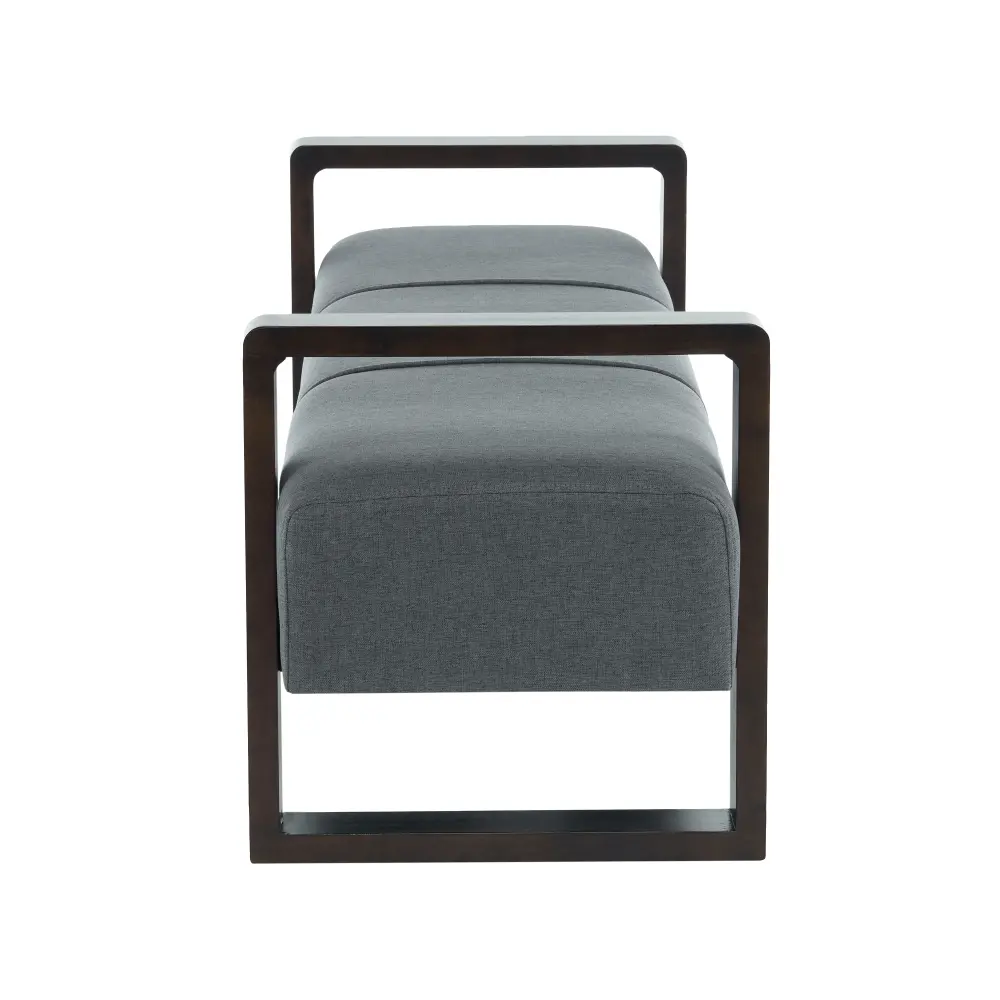 Sleek and Stylish Long - Shaped Ottoman, Gray Furniture  Stool Chair