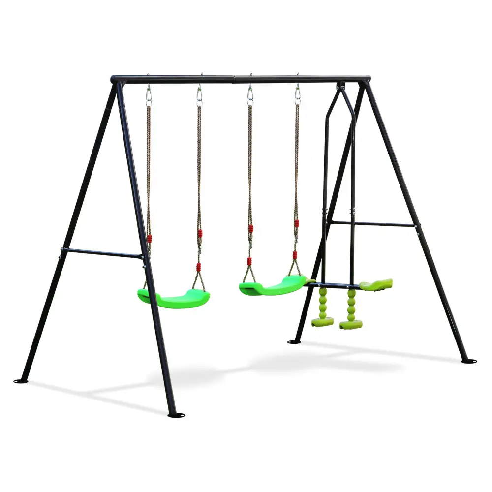 Swing Sets for Backyard 550LBS 3 Seat, Swingset Outdoor for Kids, Swing Set with Glider,2 Blet Swings Swing Chair  Hanging Chair