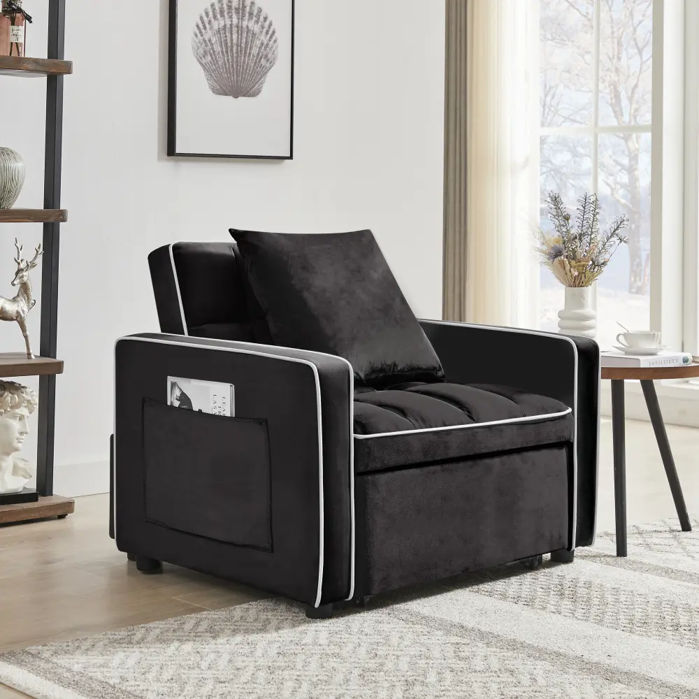 3 in 1 Sofa Bed Chair, Folding Sofa Bed, Adjustable Backrest Sofa Recliner Sofa  Recliner Chair