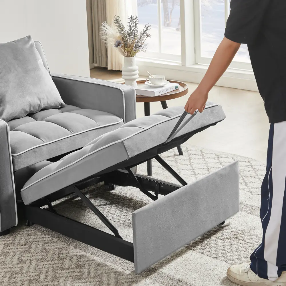 3 in 1 Sofa Bed Chair, Folding Sofa Bed, Adjustable Backrest Sofa Recliner Sofa  Recliner Chair