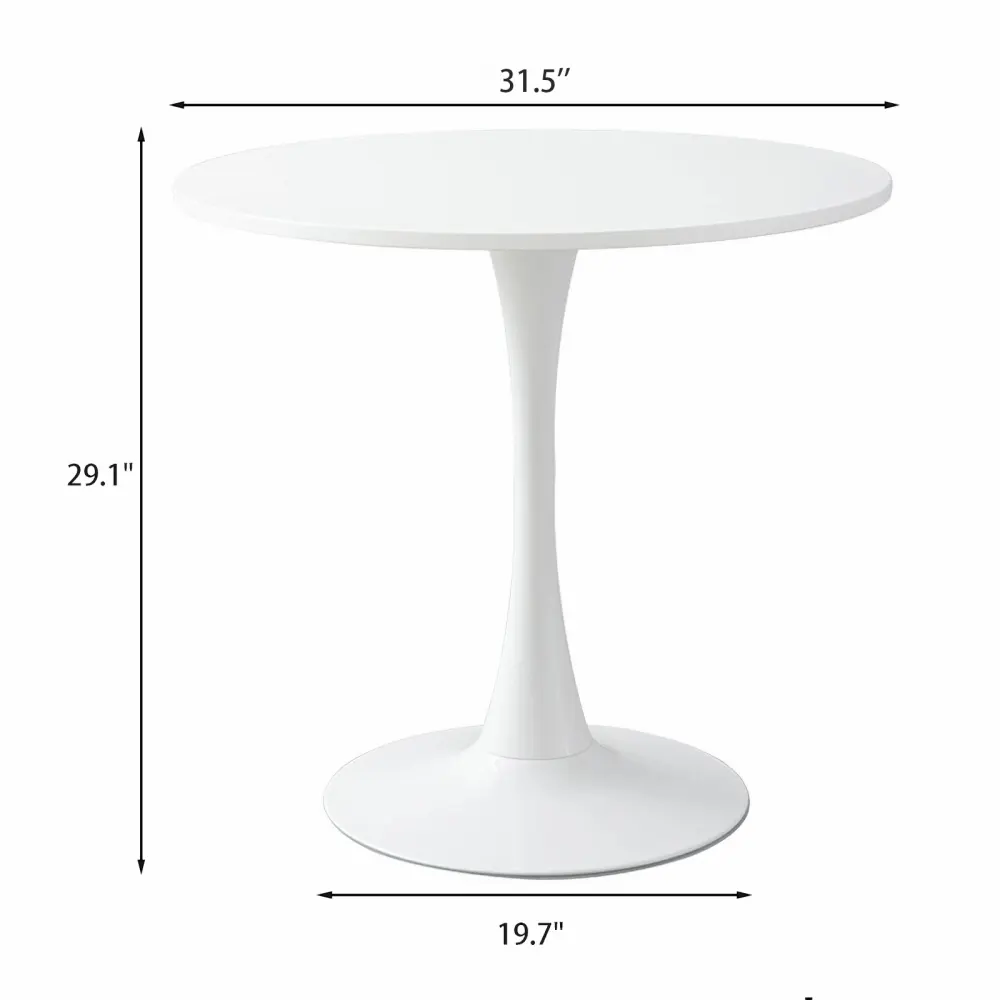 Modern Round Dining Table, ∅31.5'' Kitchen Dining Furniture, Coffee Table, Leisure Table, Living Room Table Dining Table