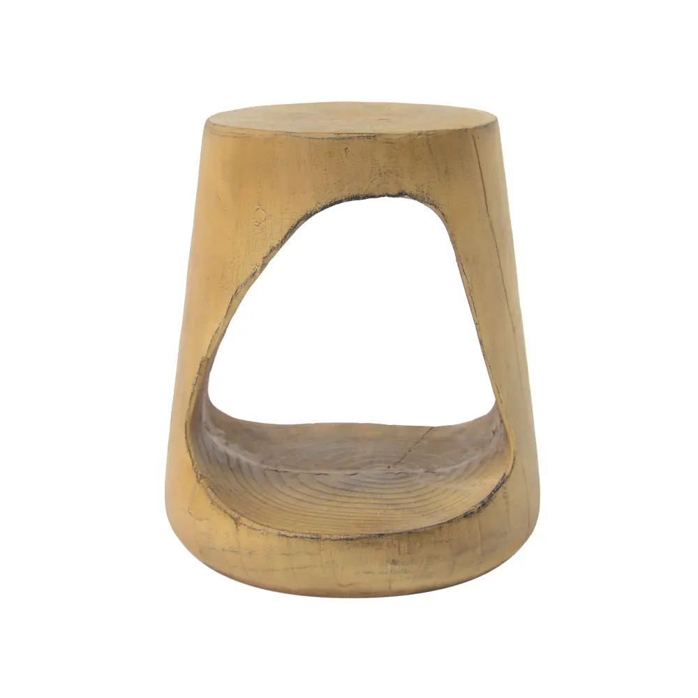 Hollow Side Table, Wood-like Texture, Natural Color Furniture  Side Table
