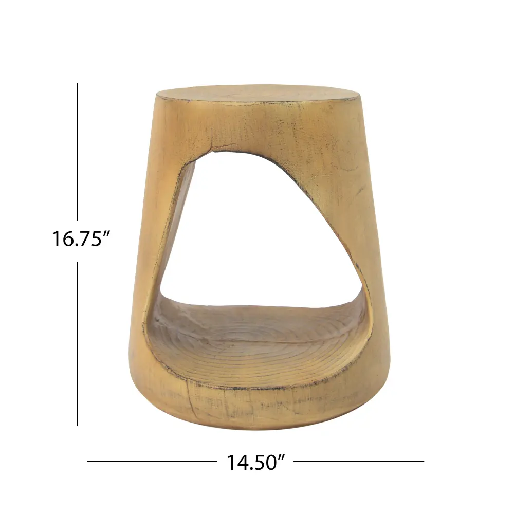 Hollow Side Table, Wood-like Texture, Natural Color Furniture  Side Table