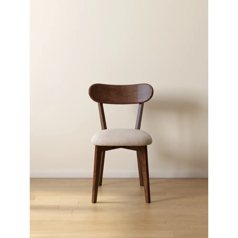 Walnut Color Dining Chair Wooden FAS Grade Oak Natural Wood Solid Wood Chair Dining Chair