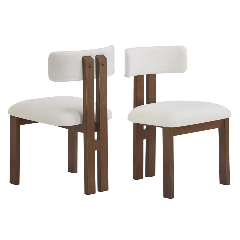 Upholstered Armless Dining Chairs with Metal Legs (Set of 2) Dining Chair  Furniture