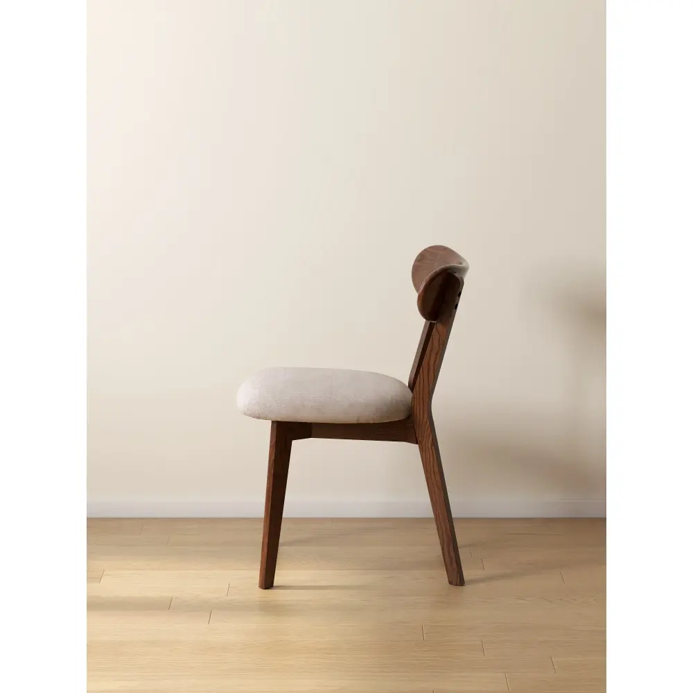 Walnut Color Dining Chair Wooden FAS Grade Oak Natural Wood Solid Wood Chair Dining Chair