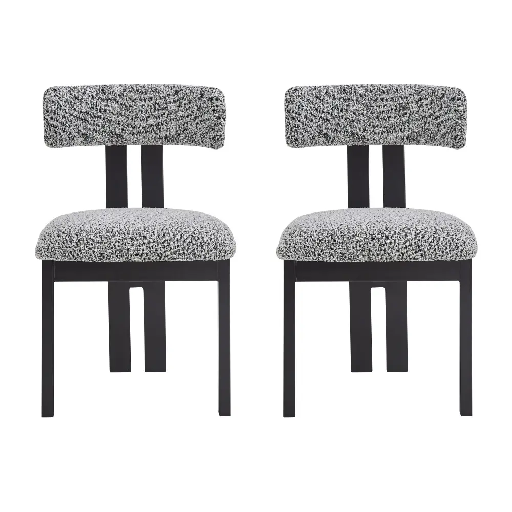 Upholstered Armless Dining Chairs with Metal Legs (Set of 2) Dining Chair  Furniture