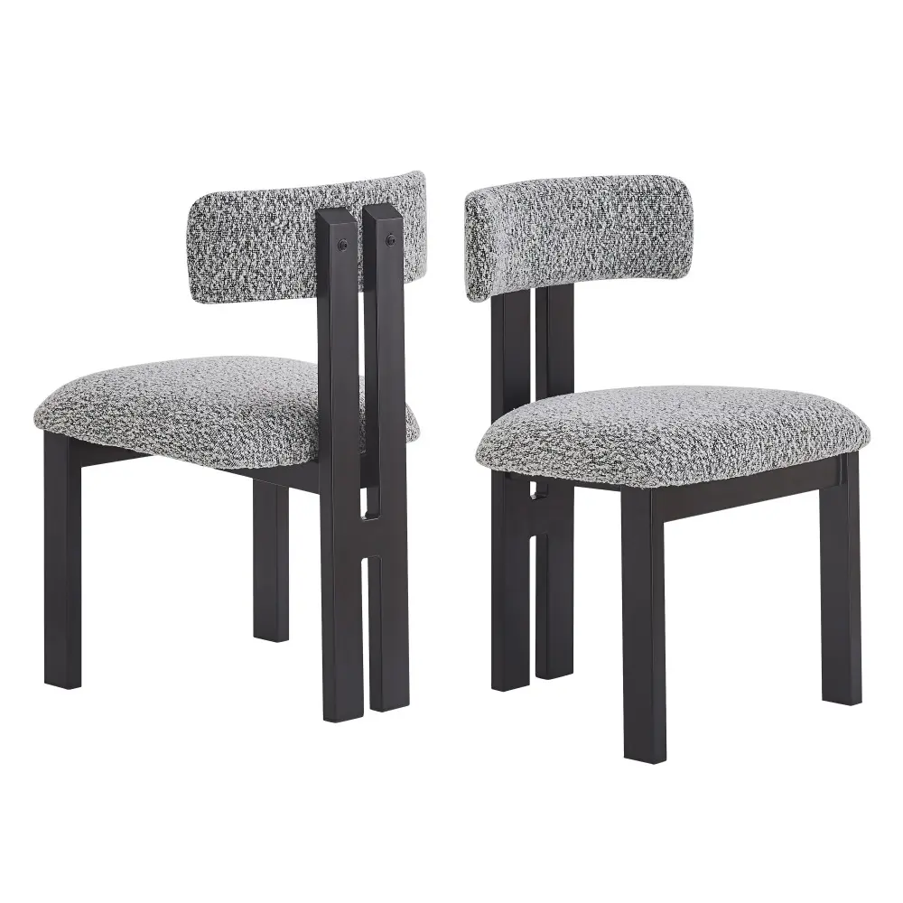 Upholstered Armless Dining Chairs with Metal Legs (Set of 2) Dining Chair  Furniture