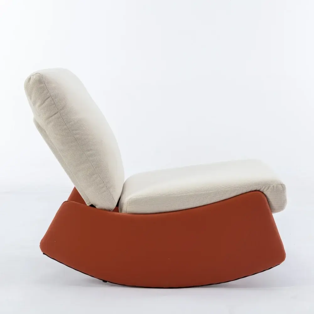 Modern Rocking Chair Lounge Chair, Comfortable Rocking Chair with Footstool, Chair with Armrests Furniture  Chairs Living Room