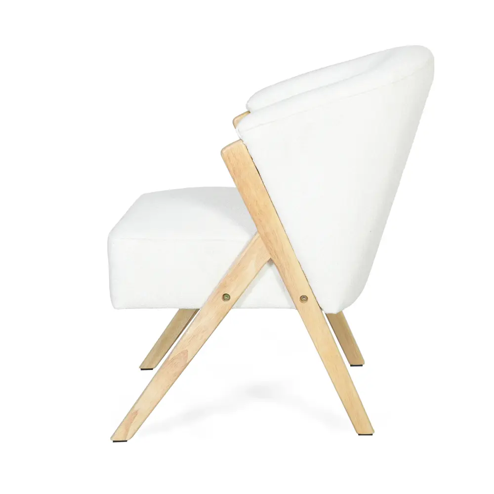 Modern Accent Chair with Upholstery and Solid Wood Frame, Minimalist Lounge Chair for Living Room, Bedroom, or Office