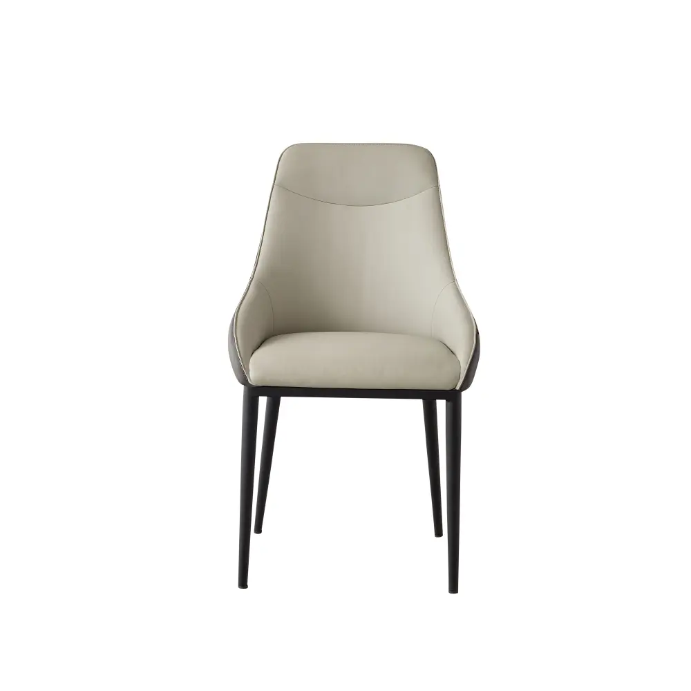 Dining Chair Modern PU Leather Dining Room Chair with Sturdy Metal Legs for Indoor Kitchen Living Room