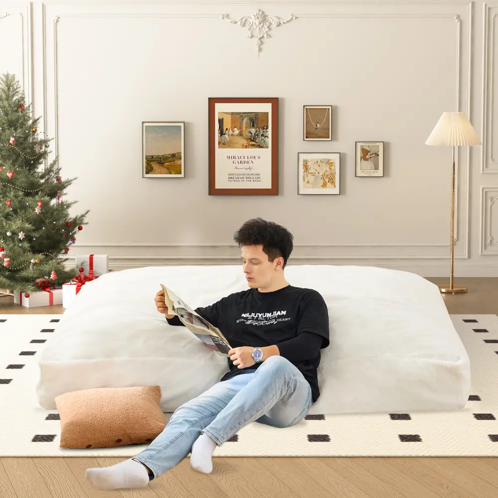 Bean Bag Chair Bed for Adults, Large Floor Sofa Bed, Large Sofa Bed, High Density Foam Filling, Machine Washable