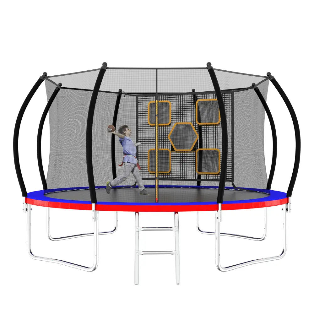 12FT Trampoline with Enclosure-Recreational Trampolines with Ladder, Outdoor Trampoline for Kids  Trampoline Trampoline for Kids