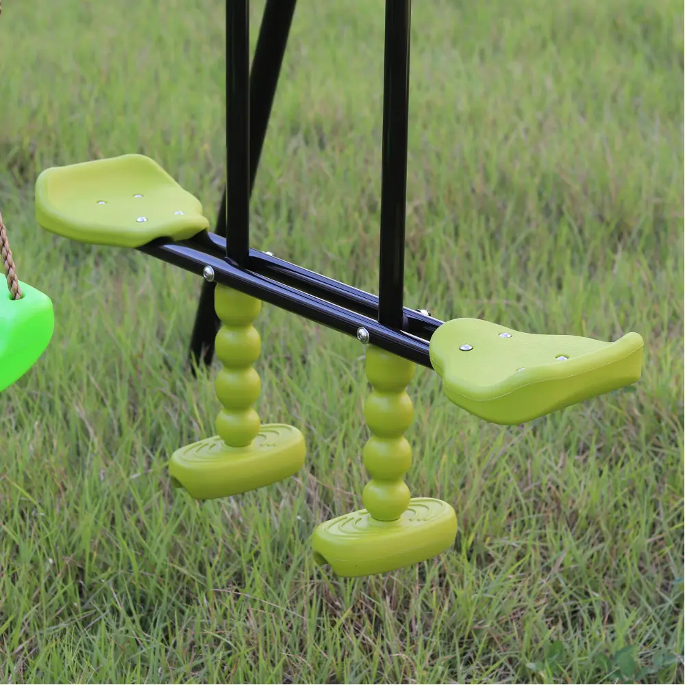 Swing Sets for Backyard, 550LBS Swingset Outdoor for Kids, Swing Set with Slide and Glider, 1 Saucer Swing Swing Chair  Swing