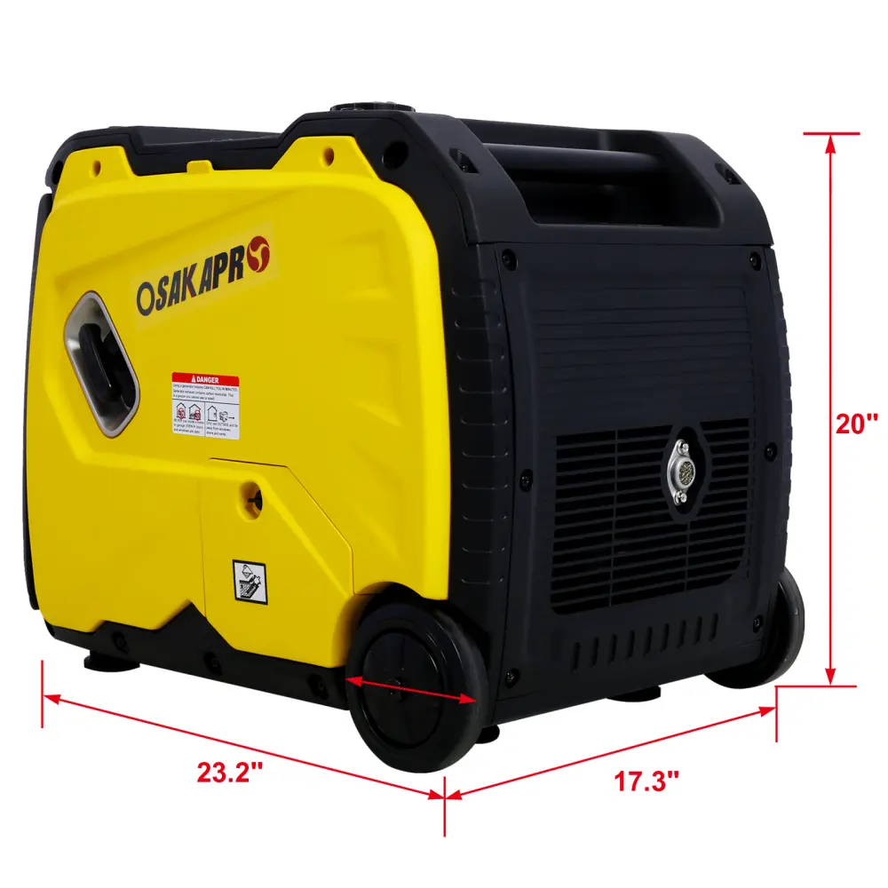 Super Quiet Inverter Generator 4500wPortableGeneratorElectric Start,Foldable Handle with Wheel,212cc 4 Stroke CARB EPA Compliant