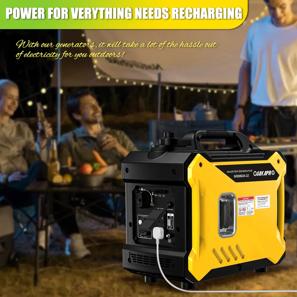 Super Quiet Inverter Generator 2000w Portable Generator, 79.7cc Ultra Light EPA Compliant