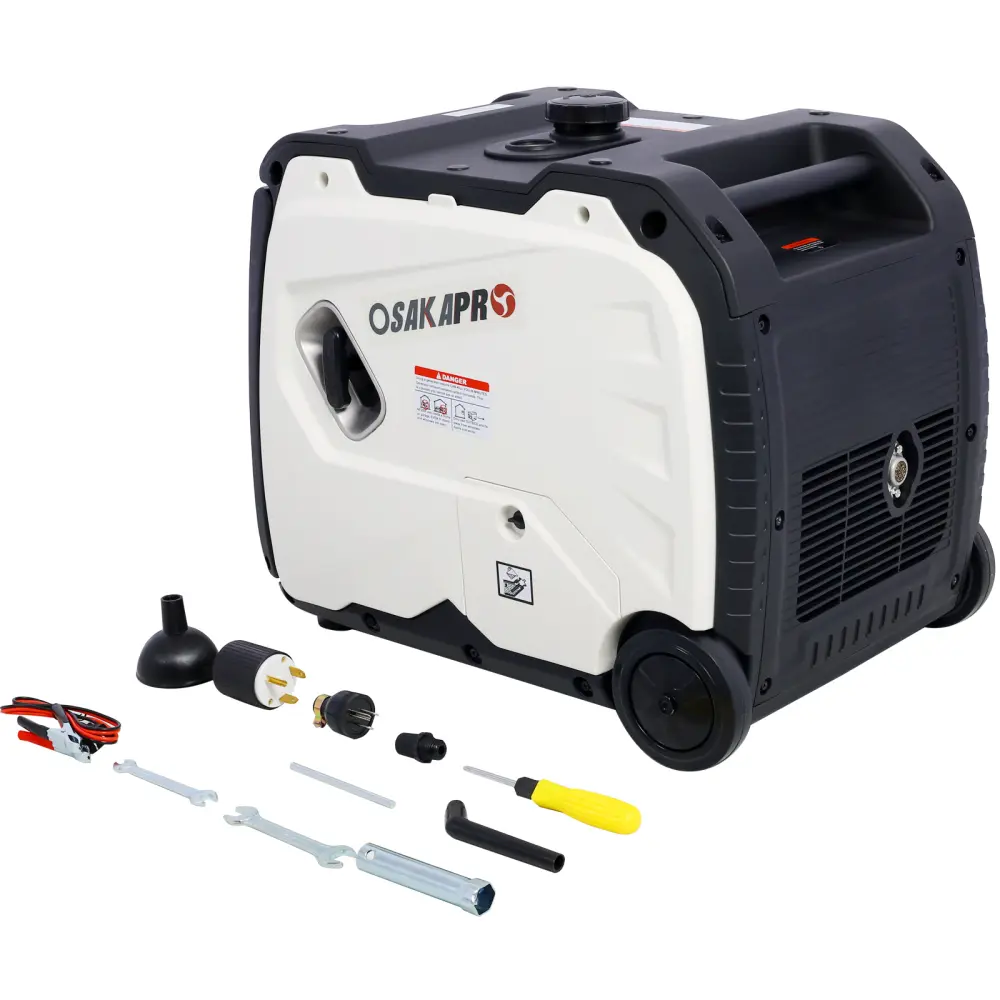 Super Quiet Inverter Generator 4500w Portable Generator Electric Start, Foldable Handle with Wheel,212cc 4 Stroke EPA Compliant