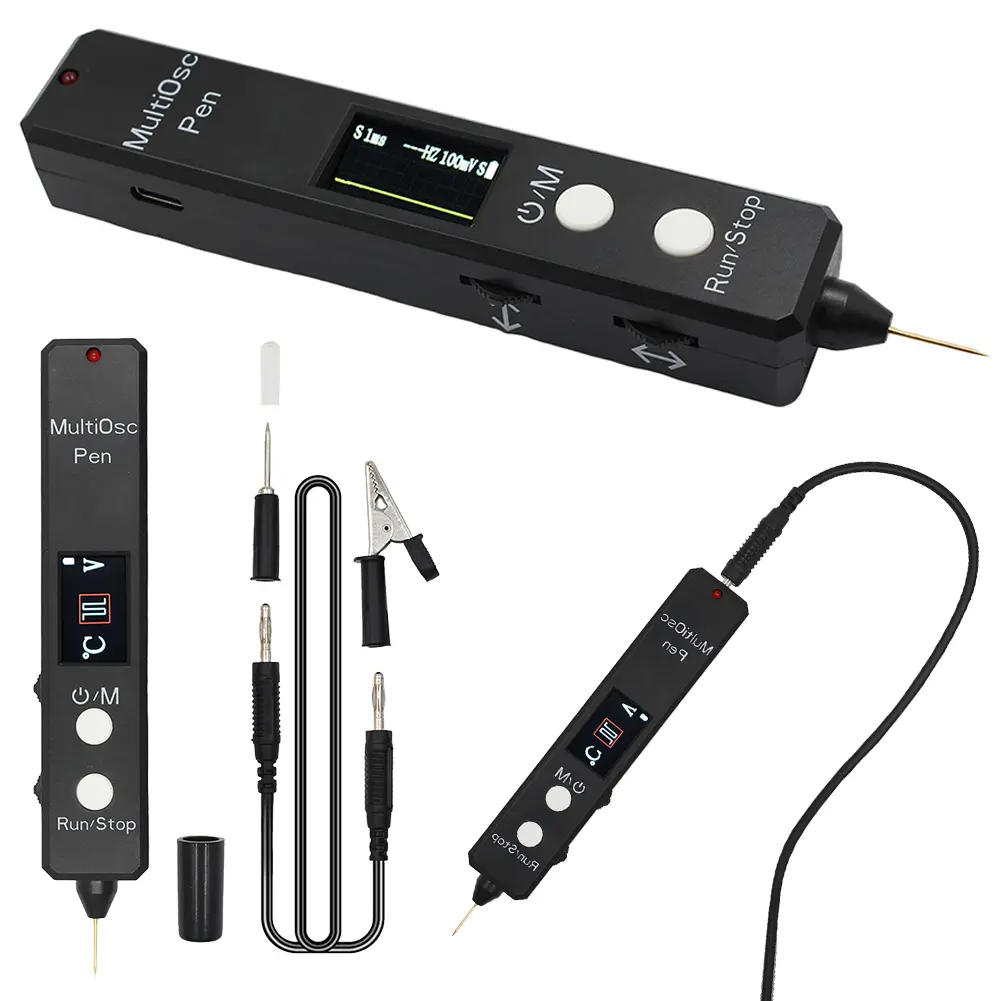 4 in 1 High-precision Oscilloscope Tester 2MSa/s Sampling Rate 400KHz Bandwidth Voltage Detector Pen 230mah Battery