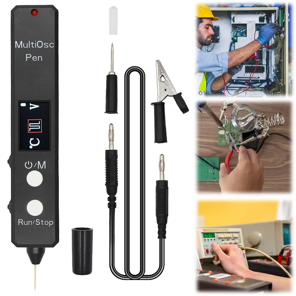 4 in 1 High-precision Oscilloscope Tester 2MSa/s Sampling Rate 400KHz Bandwidth Voltage Detector Pen 230mah Battery
