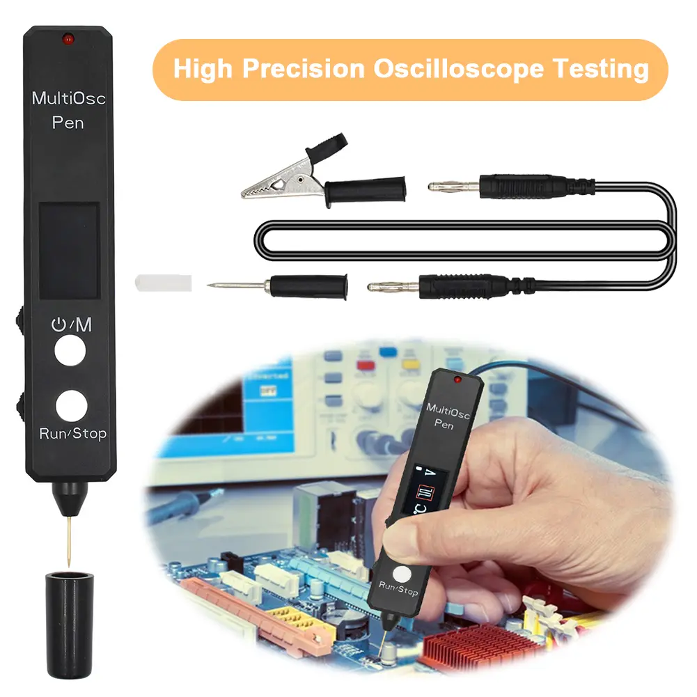 4 in 1 High-precision Oscilloscope Tester 2MSa/s Sampling Rate 400KHz Bandwidth Voltage Detector Pen 230mah Battery
