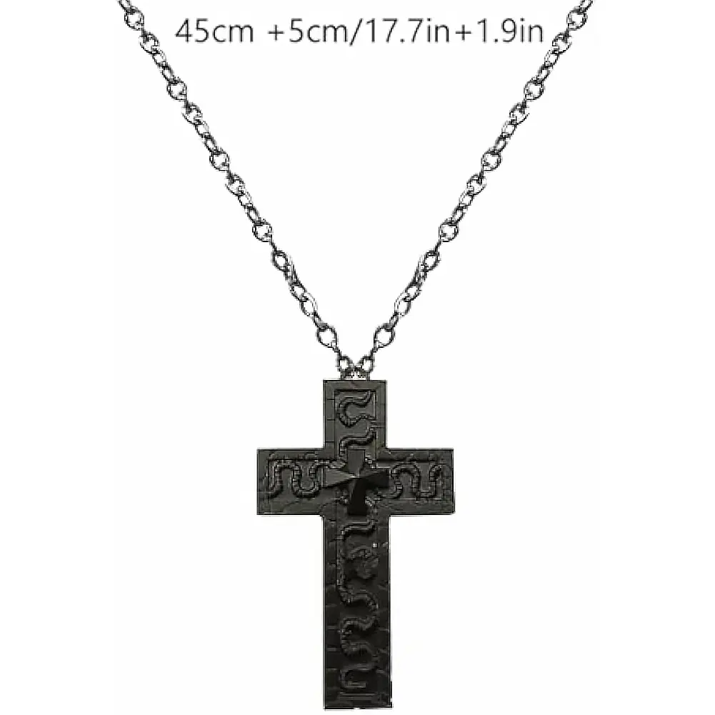 2025 Necklace Set Cross Shaped Necklace With Compartmen Necklace With 3D Metal Charm Cross Pendant Desig DIY Handmade Jewelry