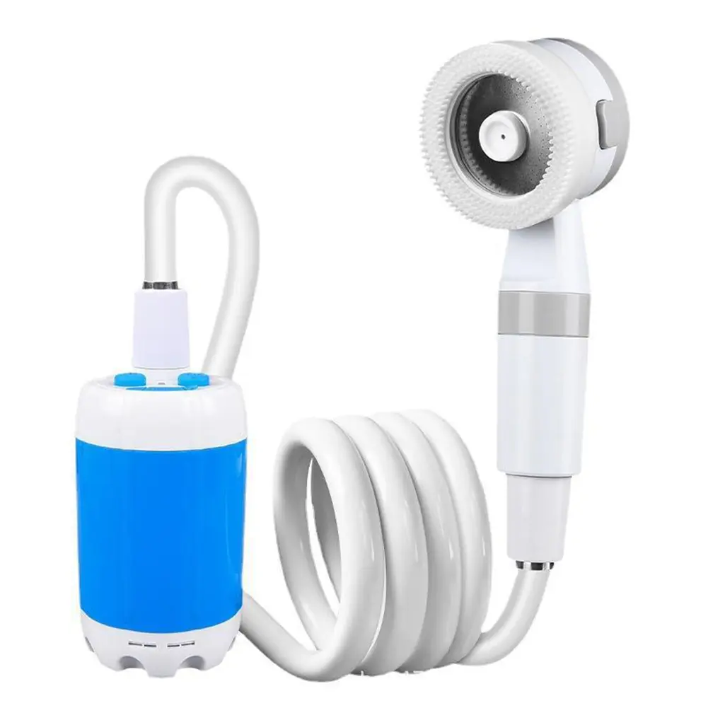 Camping Shower Pump Rechargeable Electric Shower Pump Portable Portable Shower Pump for Outdoor Shower Pet Bath Car Washing