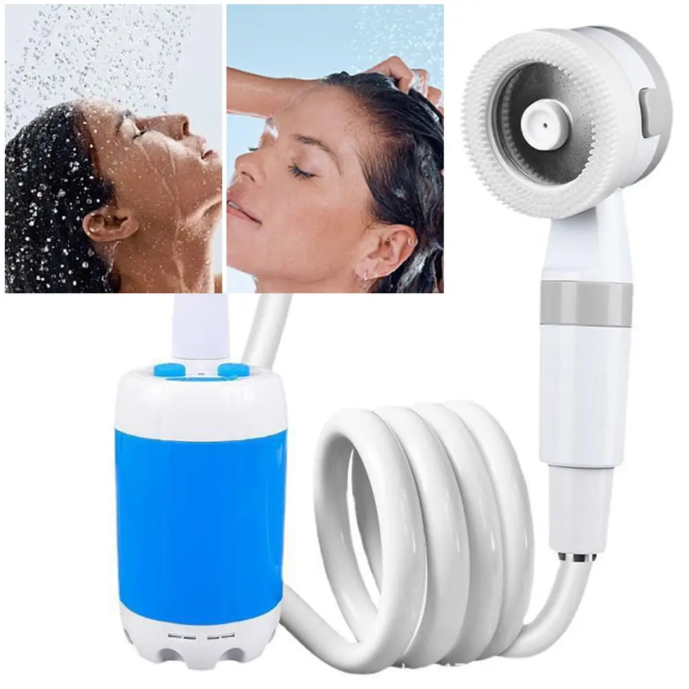 Camping Shower Pump Rechargeable Electric Shower Pump Portable Portable Shower Pump for Outdoor Shower Pet Bath Car Washing