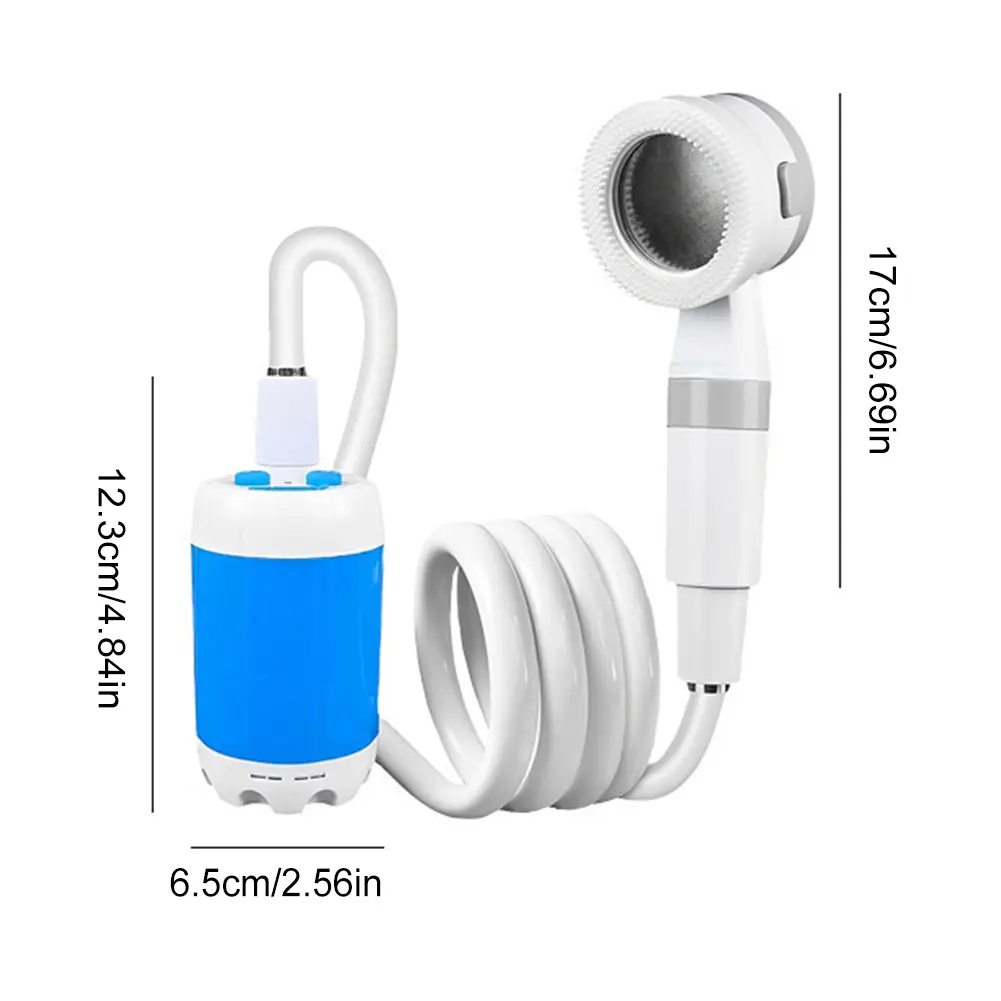 Camping Shower Pump Rechargeable Electric Shower Pump Portable Portable Shower Pump for Outdoor Shower Pet Bath Car Washing