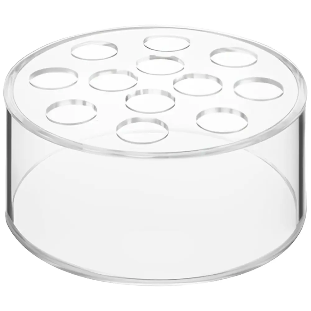 Clear Acrylic Flower Vase Round Decorative Vase Simple Table Floral Centerpiece Multifunction 12 Holes for Home & Wedding Decor
