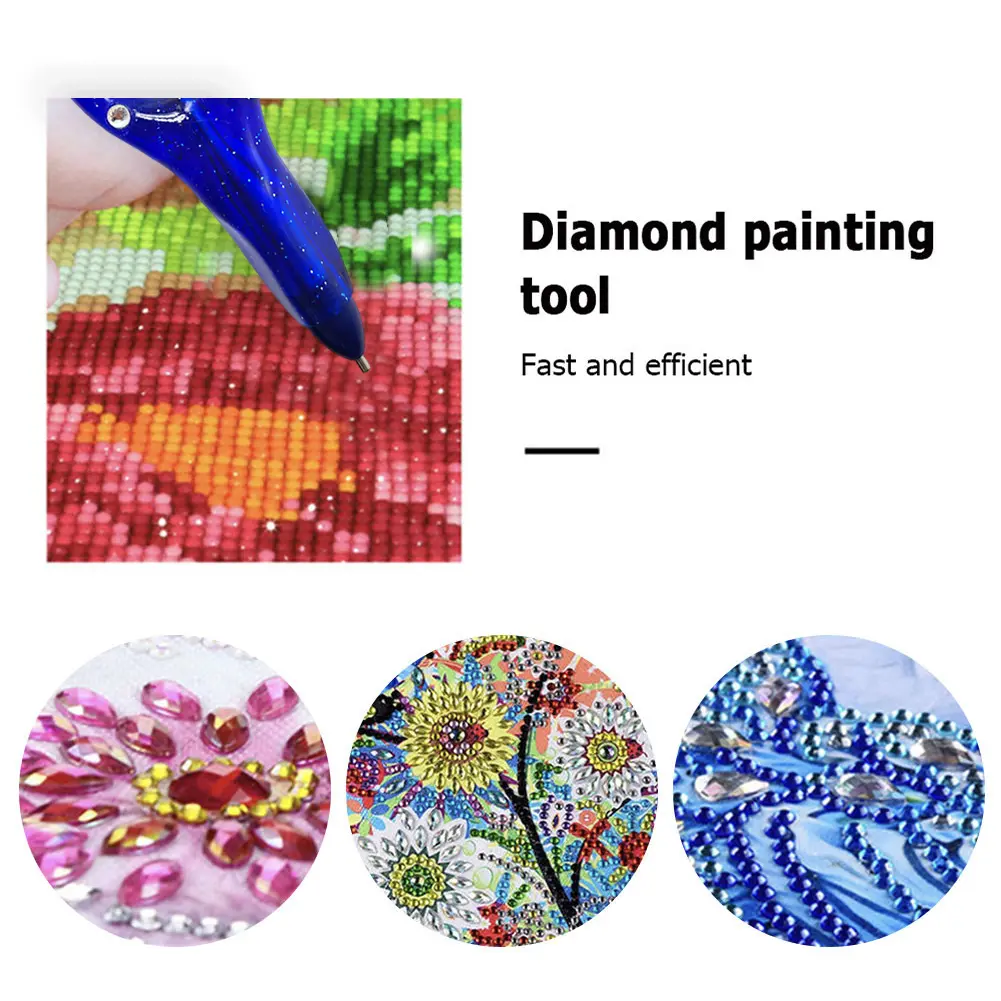 Handmade Diamond Painting Drill Pen Ergonomic Diamond Art Pen Diamond Painting Art Drill Pen for Art DIY Craft Adults/Kids