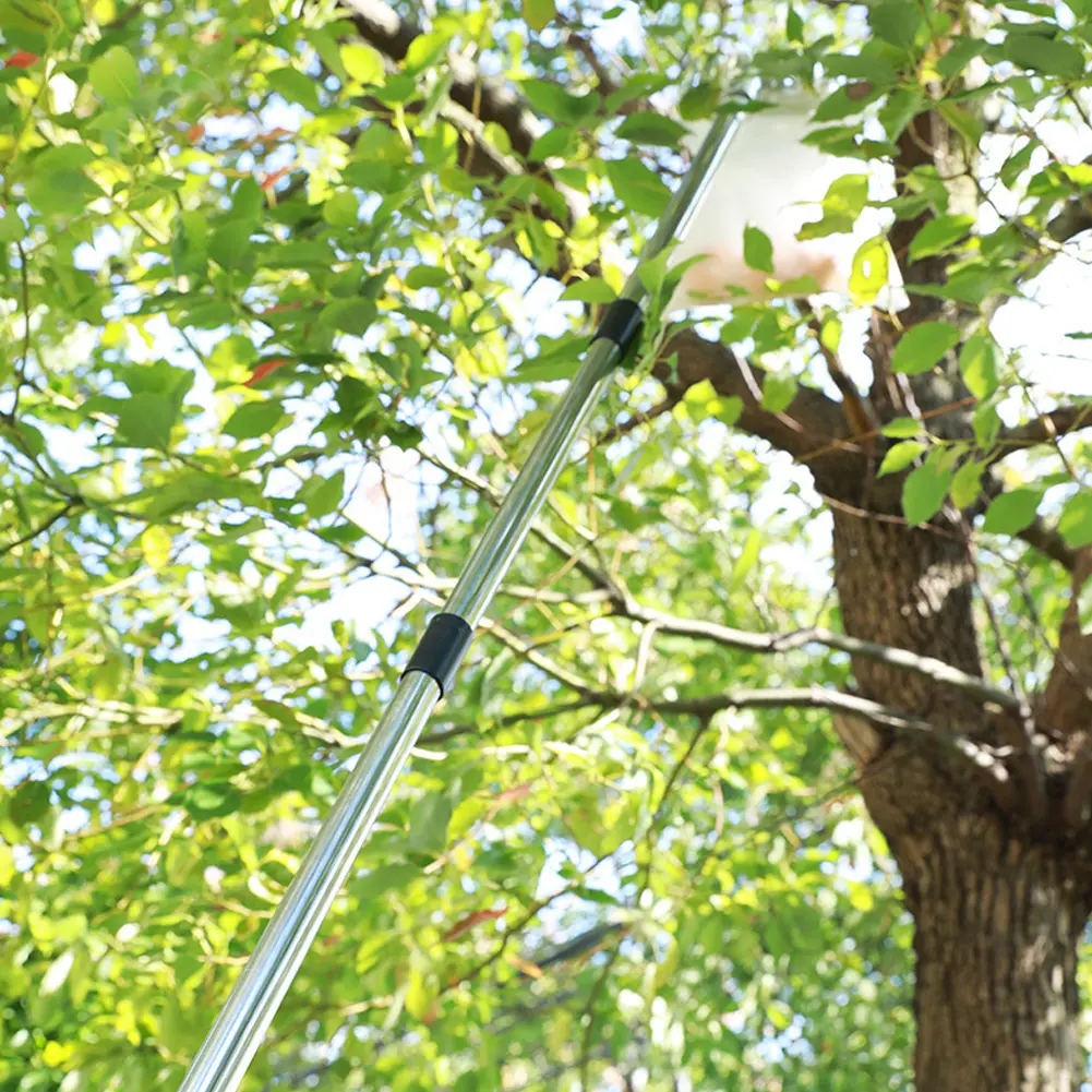 1.6-4M Fruit Picker Tool Metal Cherry Picker Tool Telescopic Pole Fruit Picker Basket Harvester Garden Hardware Tools for Apples