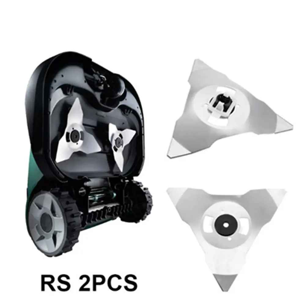 2Pcs Automatic Lawn Mower Garden Tools Part Lawn Mower Replacement Cutting Blades Stainless Steel for Robomow Robot RC308 RS615