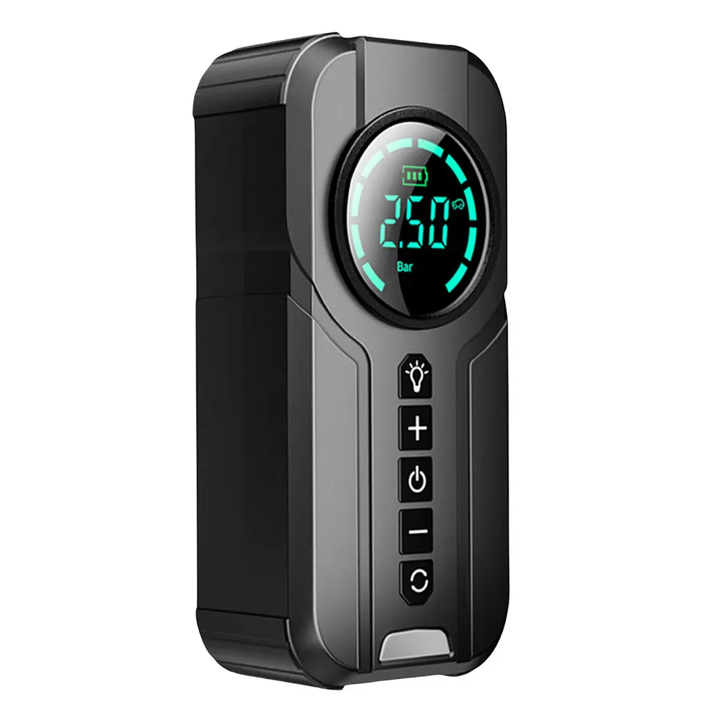 Portable Car Air Compressor 12V 100W Electric Tire Inflator LCD Display Rechargeable Air Pump Digital Cordless Car Tyre Inflator