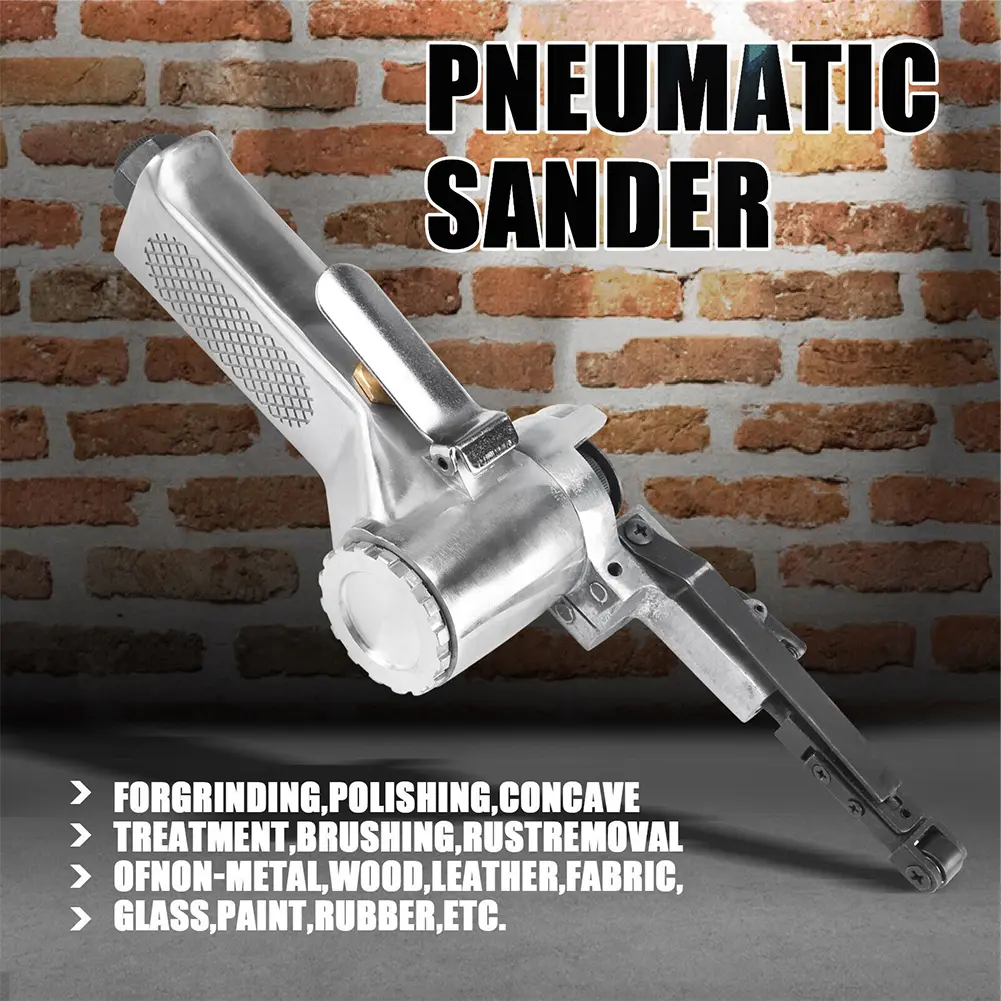 3/8 Inch Pneumatic Sanding Buffing Tools Heavy Duty Sanding Pneumatic Tool with Sanding Belts Pneumatic Grinding Machine