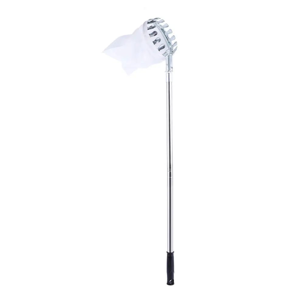 Stainless Steel Splicing Rod Fruit Picker High Tree Orchard Picking Tool Fruits Picker Tool for Apples Mango Lemon Orange