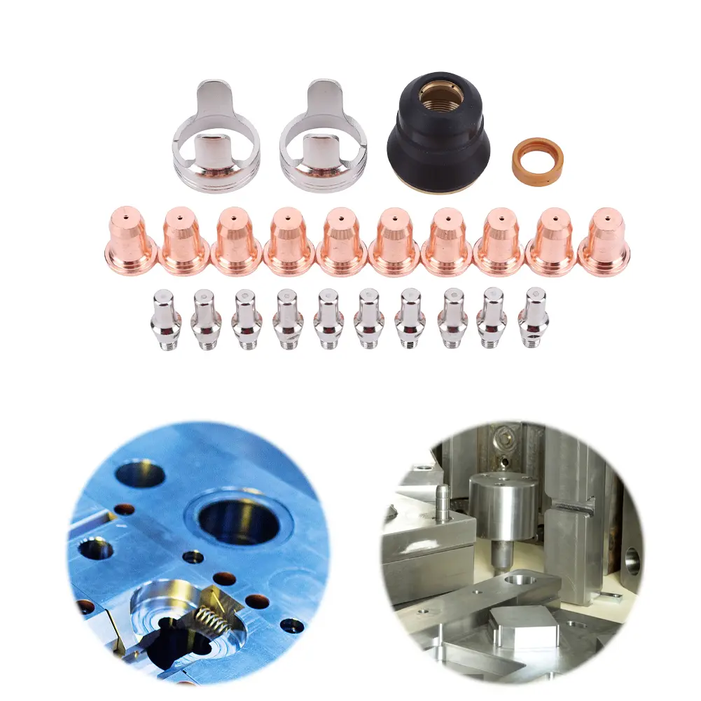 24pcs IPT40 Plasma Tips Kit Welding Parts Tip Electrode Kit Consumables Set for YESWELDER CUT 55DS Pro CUT 65DS Plasma Cutter