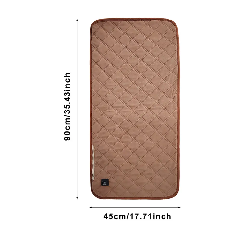 4 Heated Areas Camping Chair Heated Mat Winter USB Electric Blanket 3 Levels Rechargeable Heater Cushion for Outdoor Travel