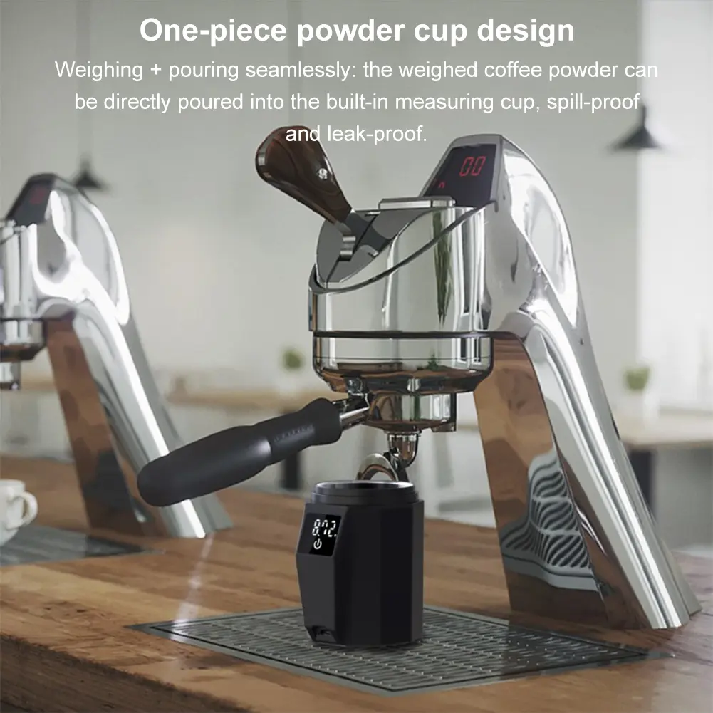 Digital Coffee Weighting LCD Electronic Weighing Scale Rechargeable Coffee Dosing Cup Scale 500g 0.1g Precision Espresso Scale