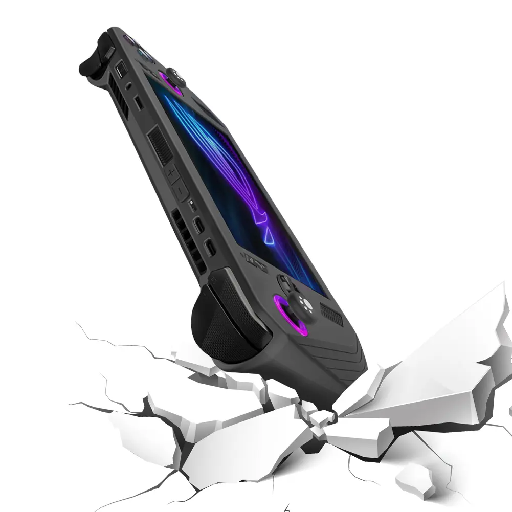 For ASUS ROG ALLY X Game Console Silicone Soft Protective Case Cover with Thumb Grip Caps Shockproof Drop-proof Game Accessories