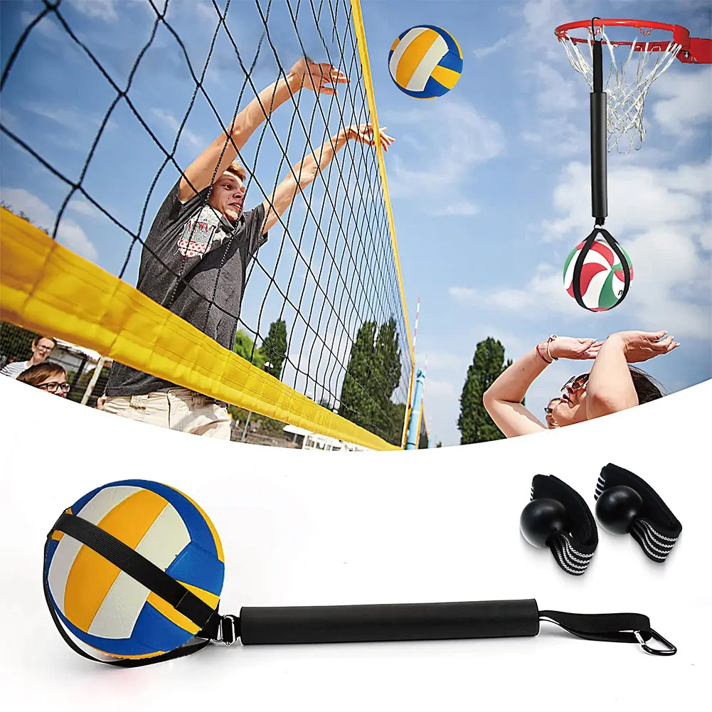 Volleyball Spike Trainer Volleyball Training Aid with Carabiner Volleyball Spiking Training System for Serving Setting Spiking
