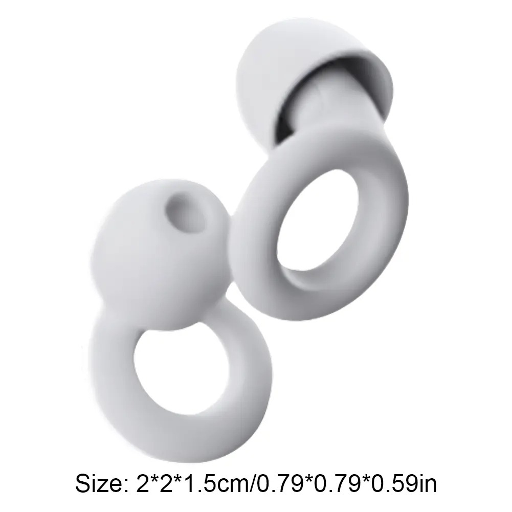 1 Pair Sleep Soundproof Earplugs 4PCS Ear Cap 25dB Noise Cancelling Hearing Protection Reusable Washable Earplugs For Sleeping