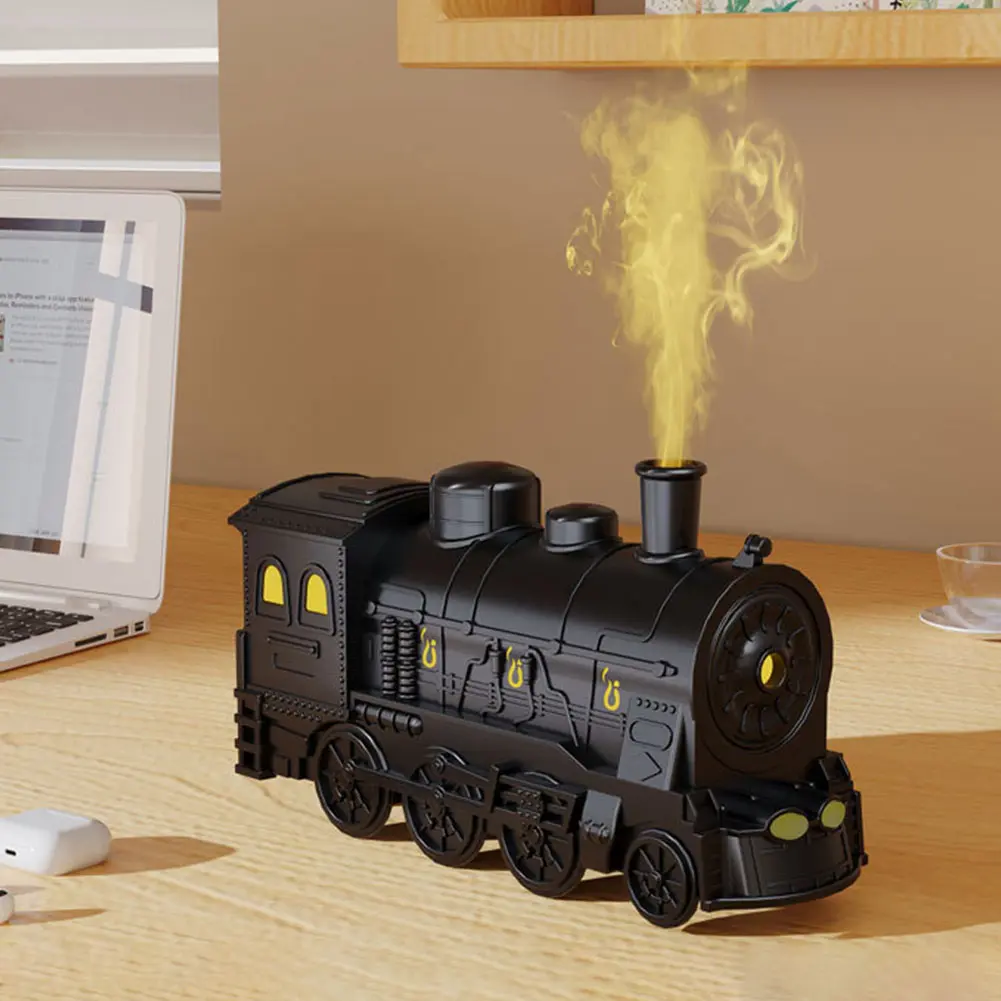Mini Train Shape Aromatherapy Essential Oil Diffuser Ultrasonic Cool Mist Air Humidifier with Remote Aroma Difusor Atomizer
