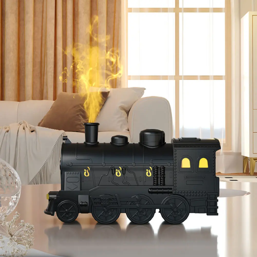 Mini Train Shape Aromatherapy Essential Oil Diffuser Ultrasonic Cool Mist Air Humidifier with Remote Aroma Difusor Atomizer
